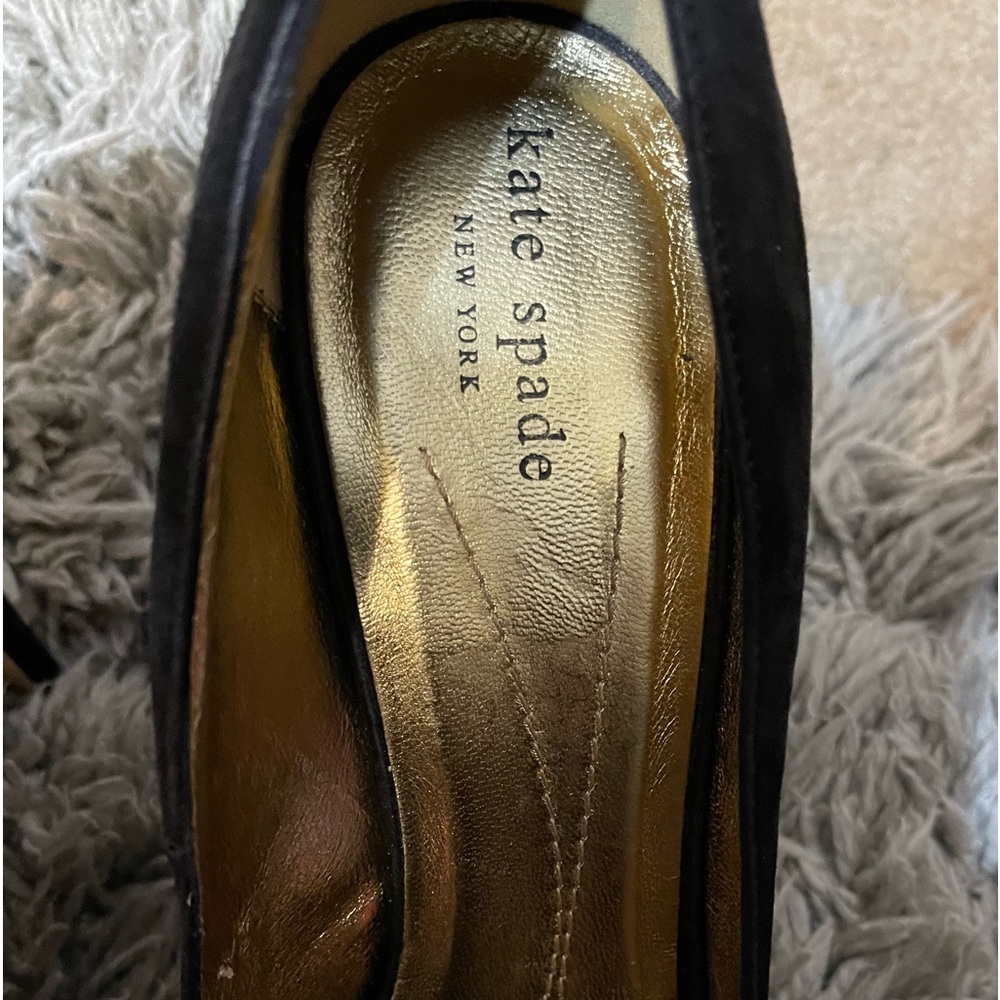 Kate spade suede heart peep toe heels Size 10